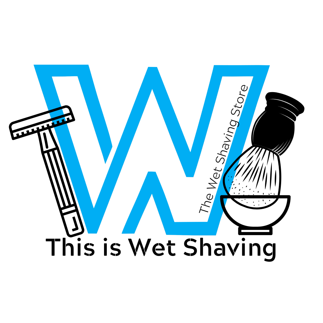The Wet Shaving Store Logo with Shave Gear